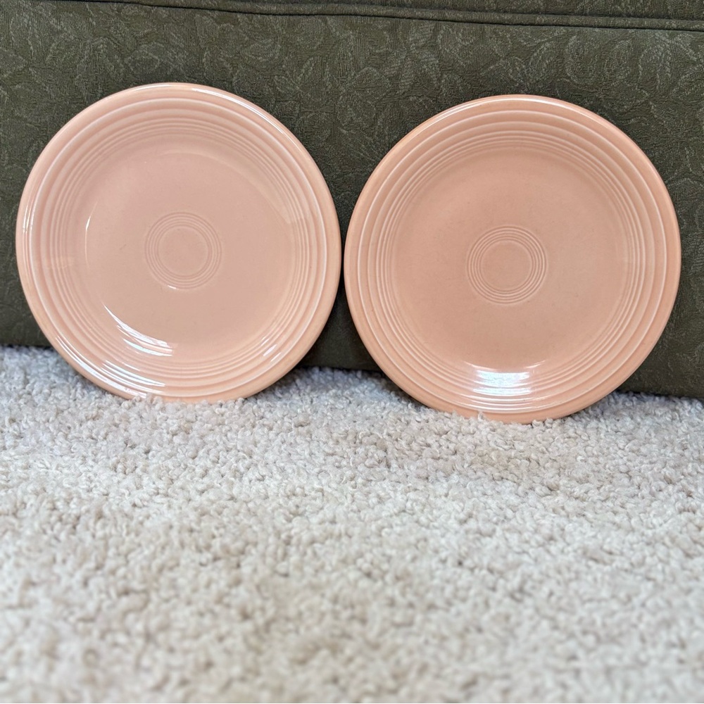 2 Fiestaware Salad Plates Apricot